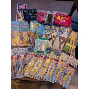 29 Pr Vintage NOS Knee Highs‎ Stockings Trouser Socks Deadstock COLORS 60s 70s